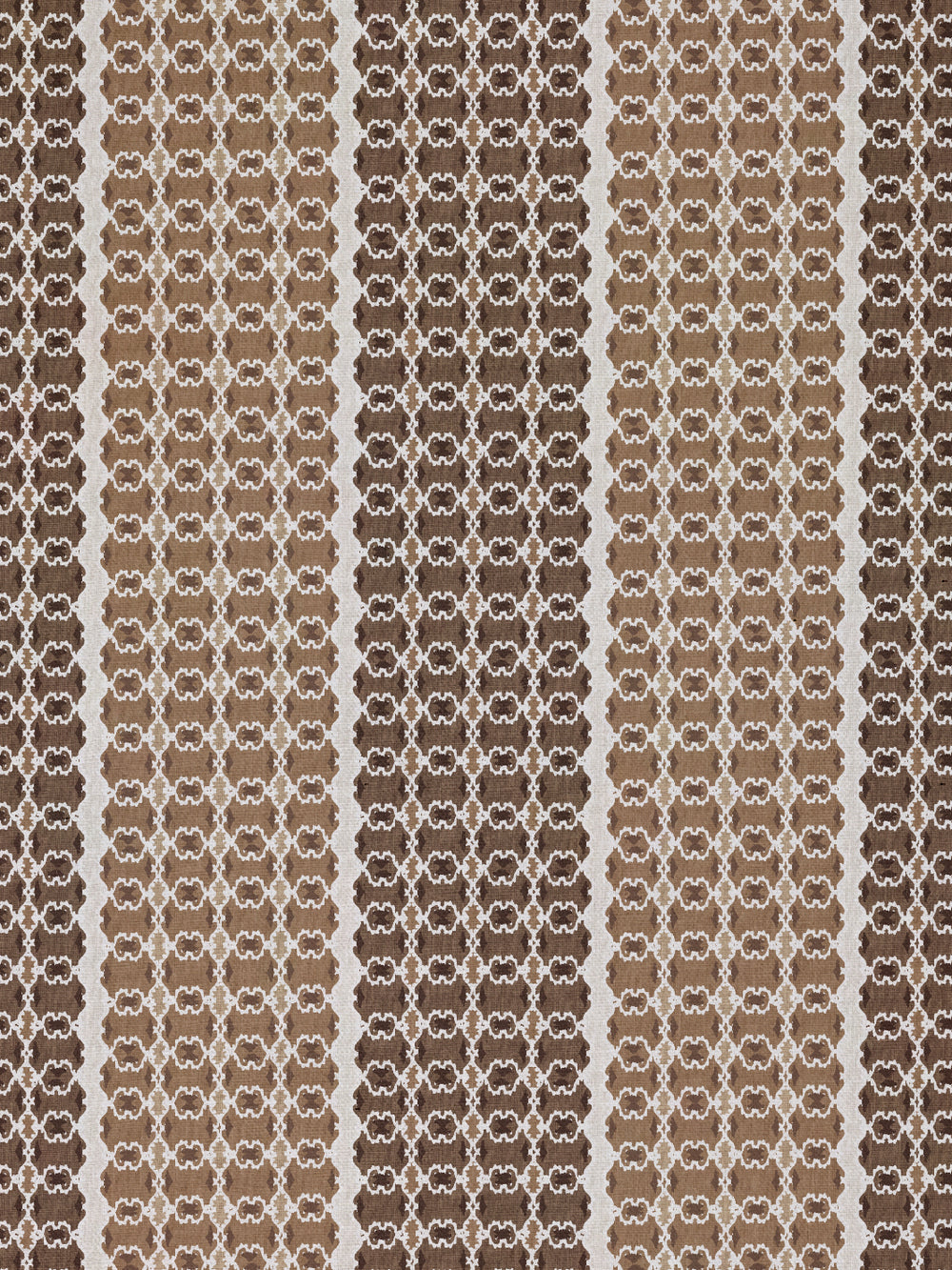 medallion stripe linen fabric by nathan turner brown