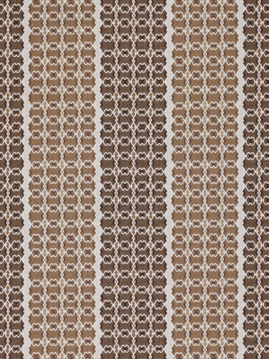 medallion stripe linen fabric by nathan turner brown