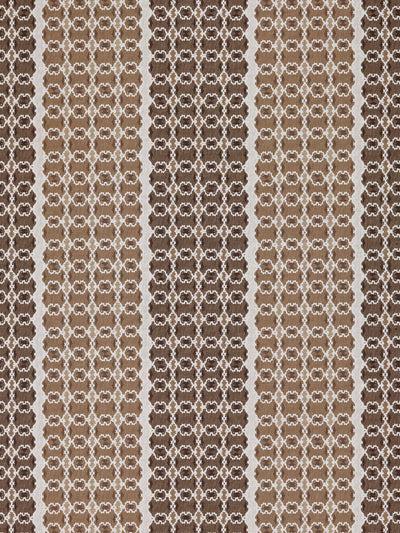 medallion stripe linen fabric by nathan turner brown