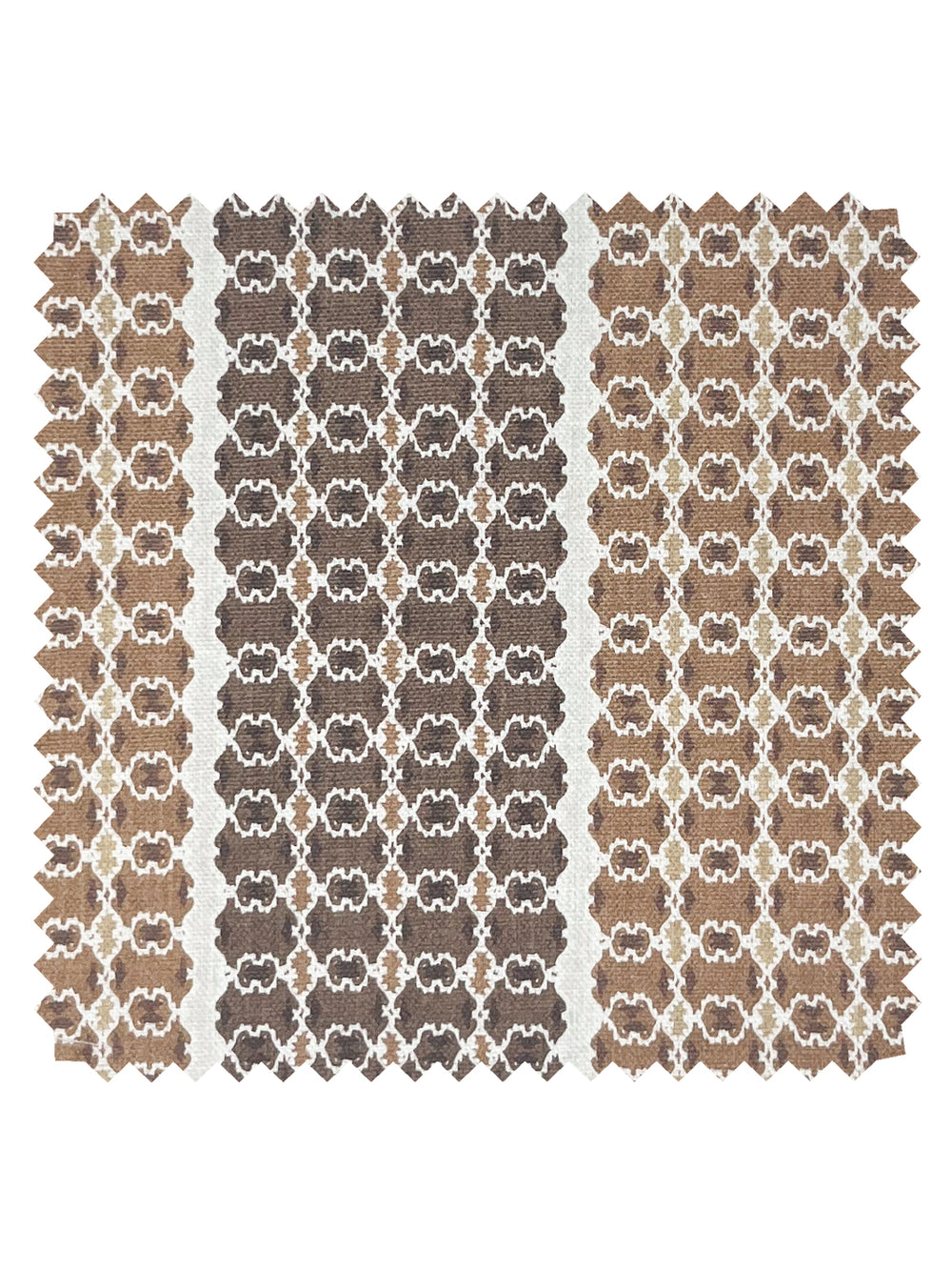 medallion stripe linen fabric by nathan turner brown