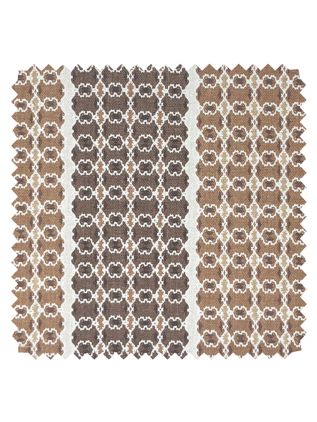medallion stripe linen fabric by nathan turner brown