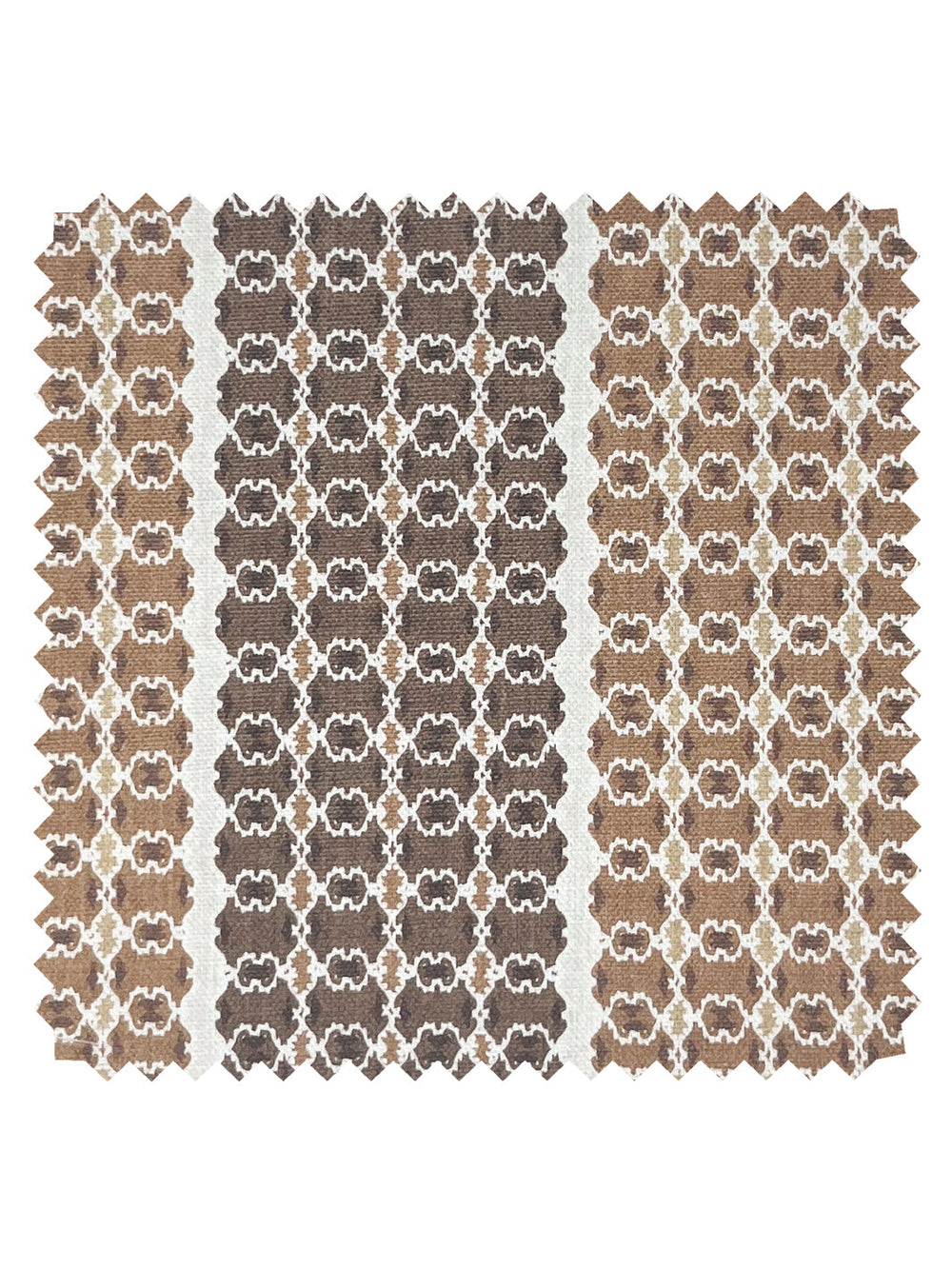 medallion stripe linen fabric by nathan turner brown