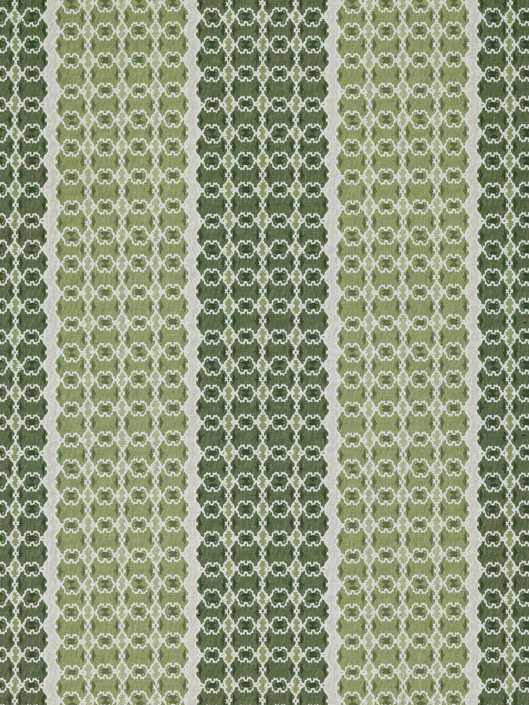 medallion stripe linen fabric by nathan turner green
