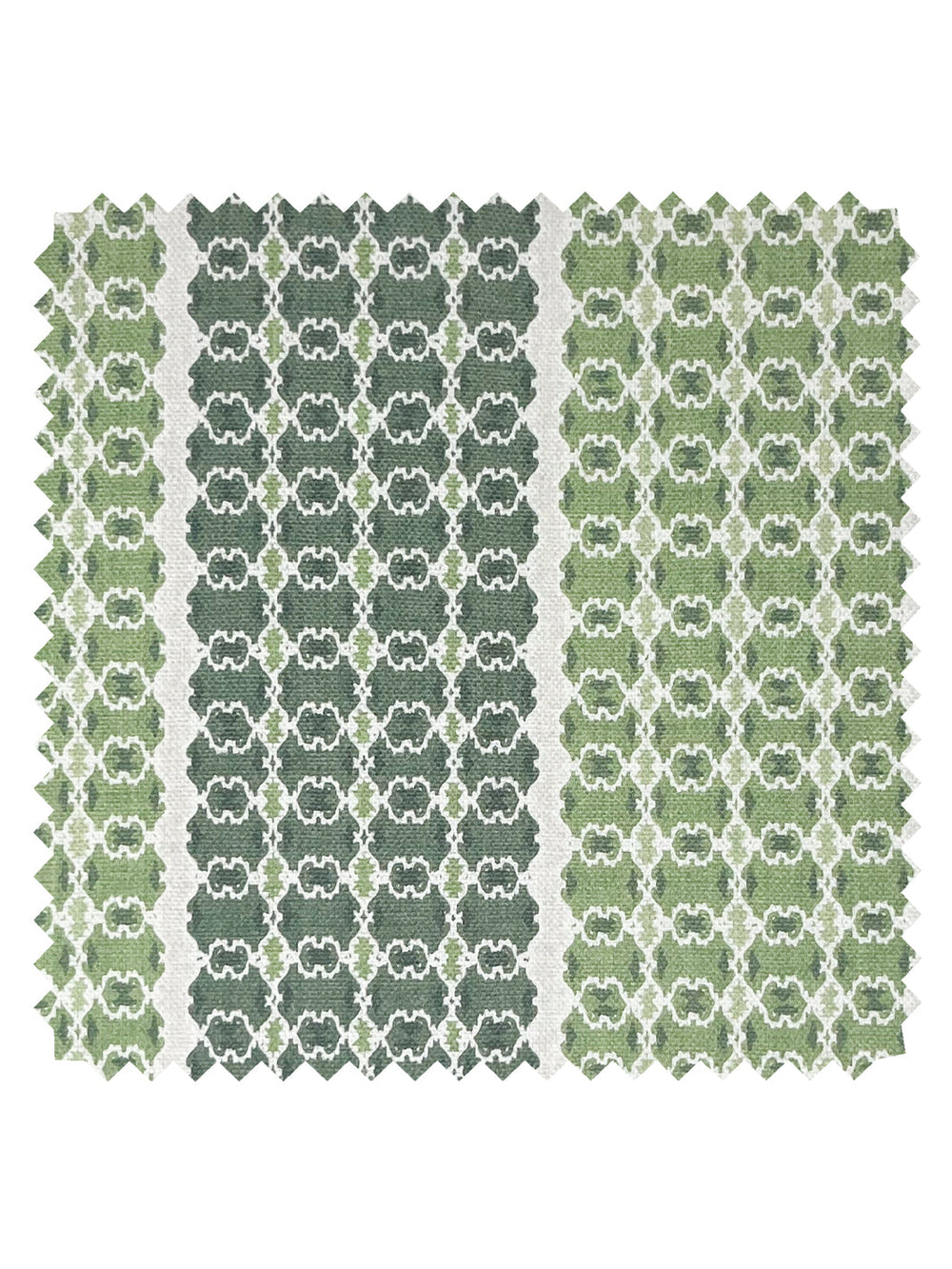 medallion stripe linen fabric by nathan turner green