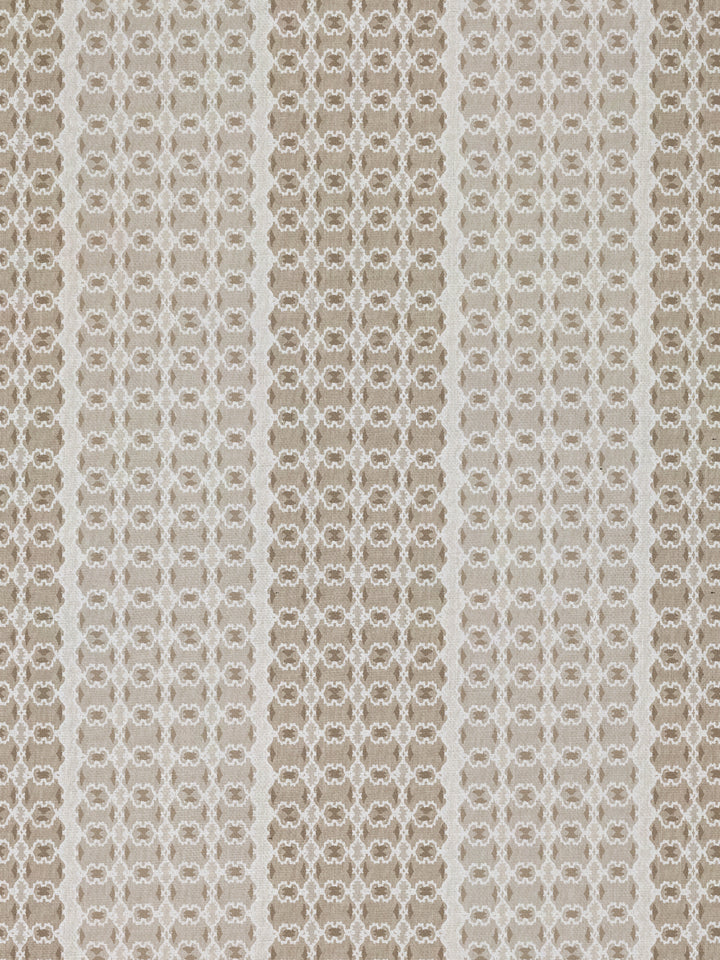 medallion stripe linen fabric by nathan turner neutral