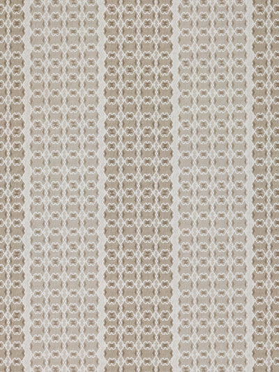 'Medallion Stripe' Linen Fabric by Nathan Turner - Neutral