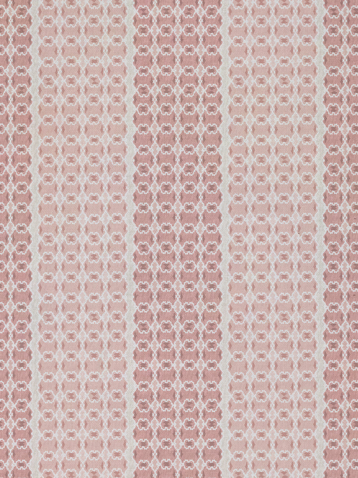 medallion stripe linen fabric by nathan turner pink