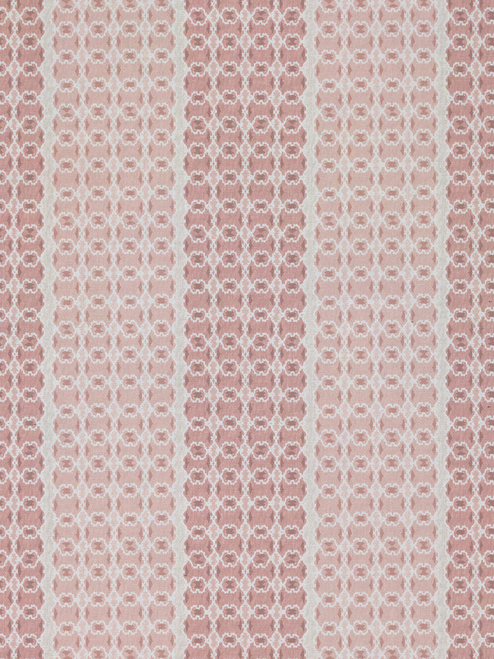 medallion stripe linen fabric by nathan turner pink