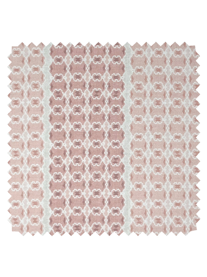 medallion stripe linen fabric by nathan turner pink