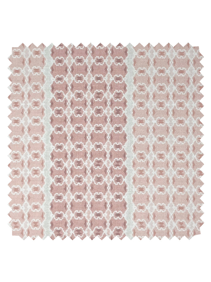 medallion stripe linen fabric by nathan turner pink