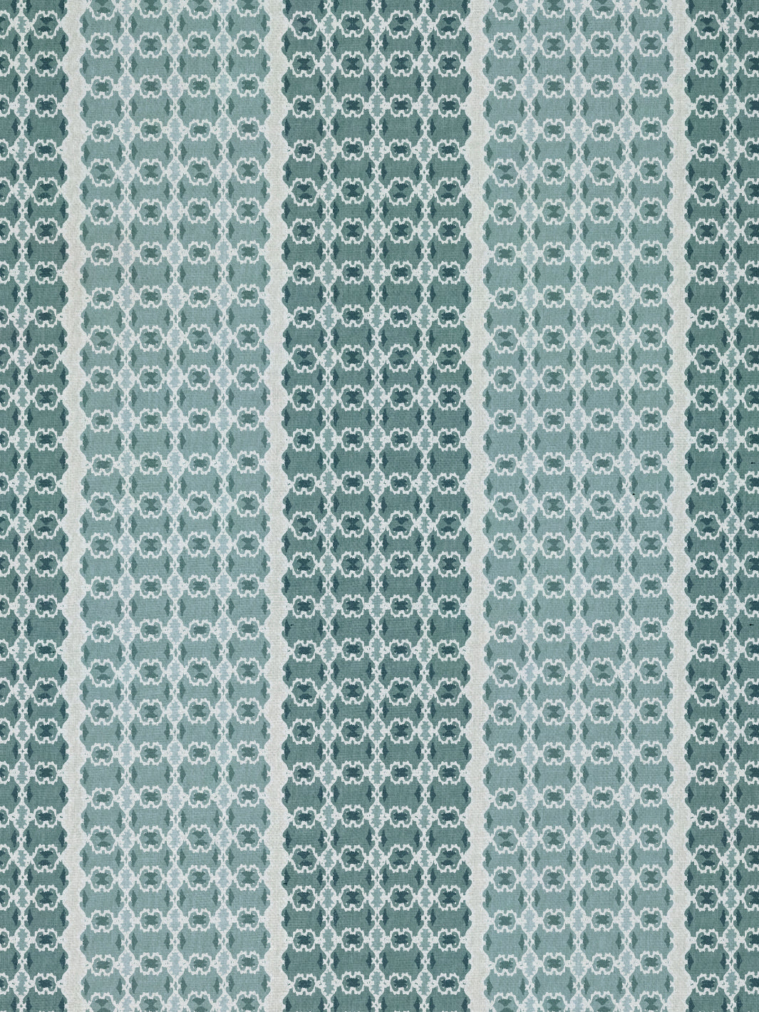 'Medallion Stripe' Linen Fabric by Nathan Turner - Sage