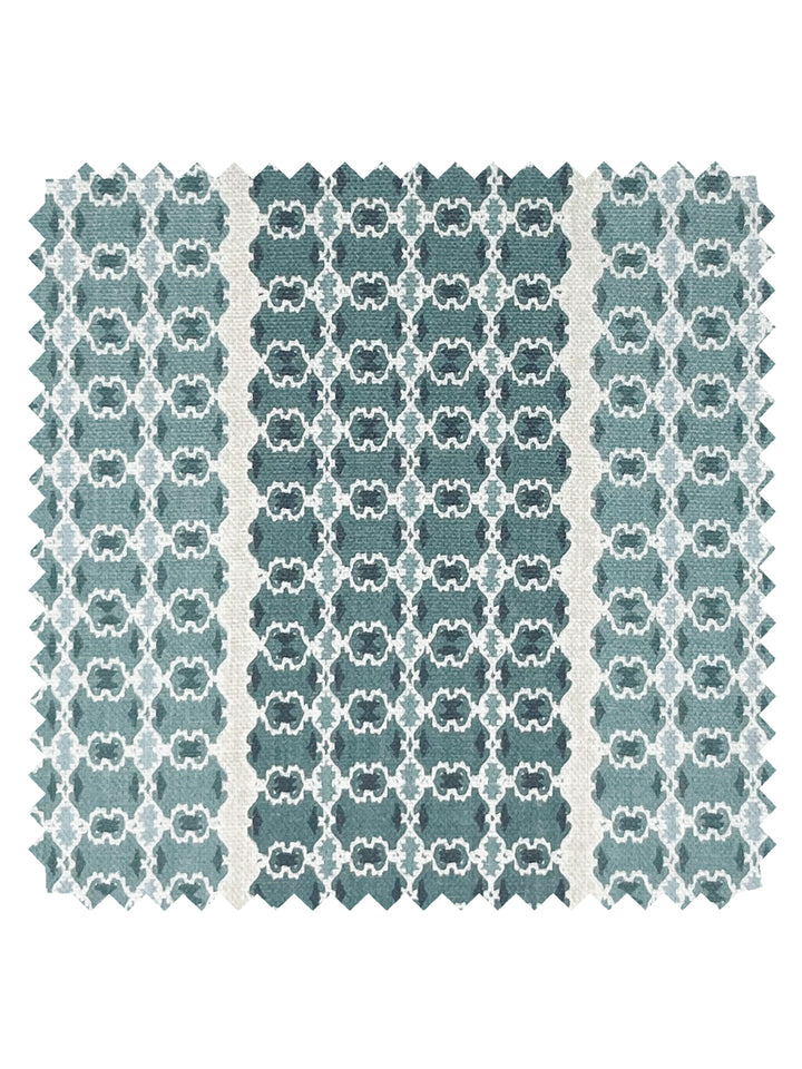 medallion stripe linen fabric by nathan turner sage