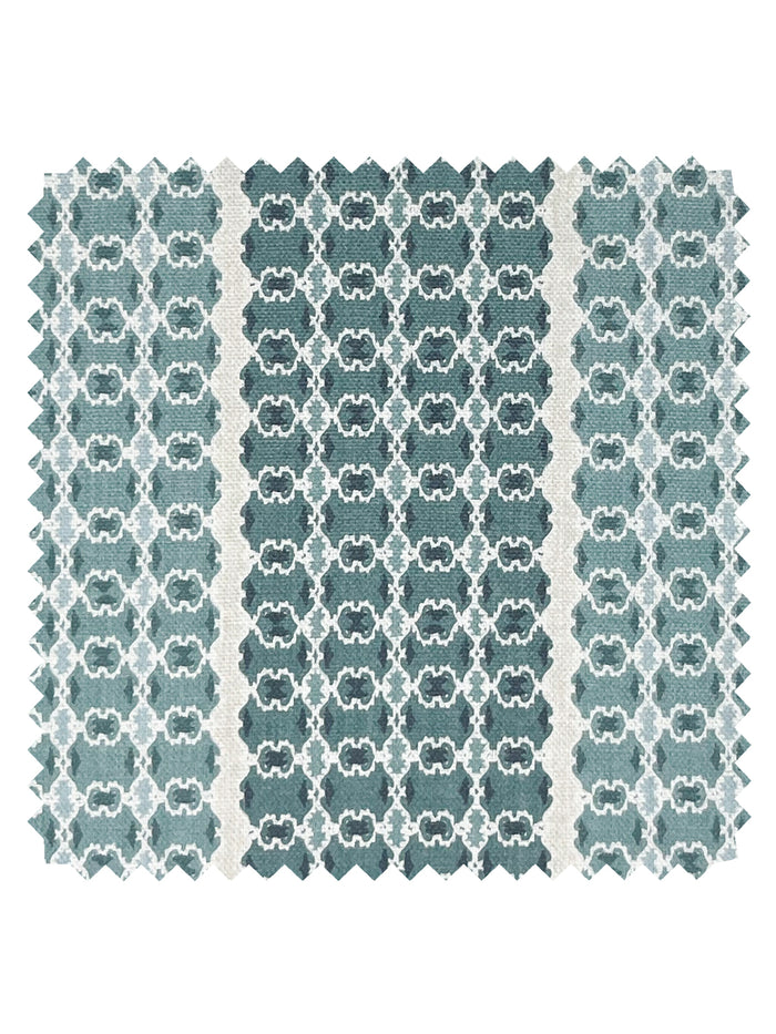 Medallion Stripe' Linen Fabric by Nathan Turner - Sage