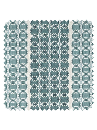 'Medallion Stripe' Linen Fabric by Nathan Turner - Sage