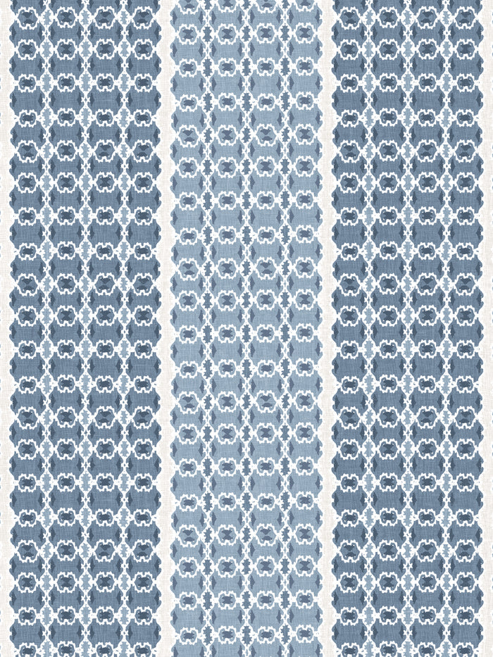'Medallion Stripe' Wallpaper by Nathan Turner - Blues