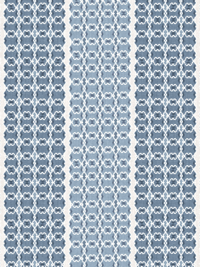 'Medallion Stripe' Wallpaper by Nathan Turner - Blues