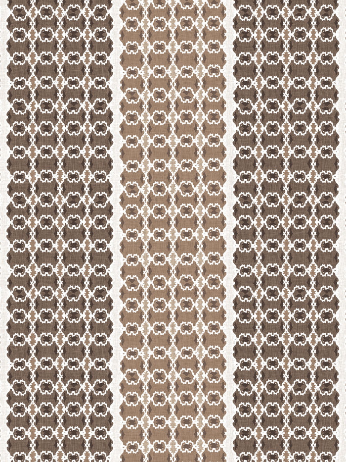 'Medallion Stripe' Wallpaper by Nathan Turner - Brown