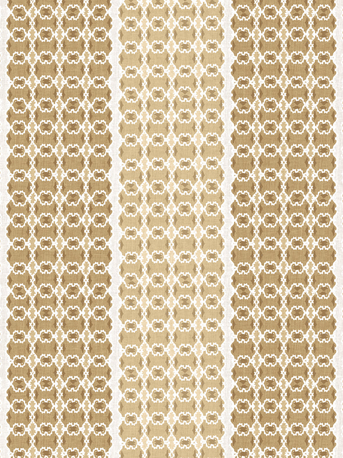 'Medallion Stripe' Wallpaper by Nathan Turner - Gold