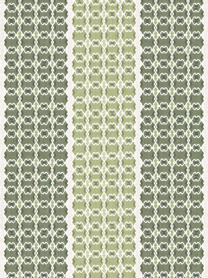 'Medallion Stripe' Wallpaper by Nathan Turner - Green