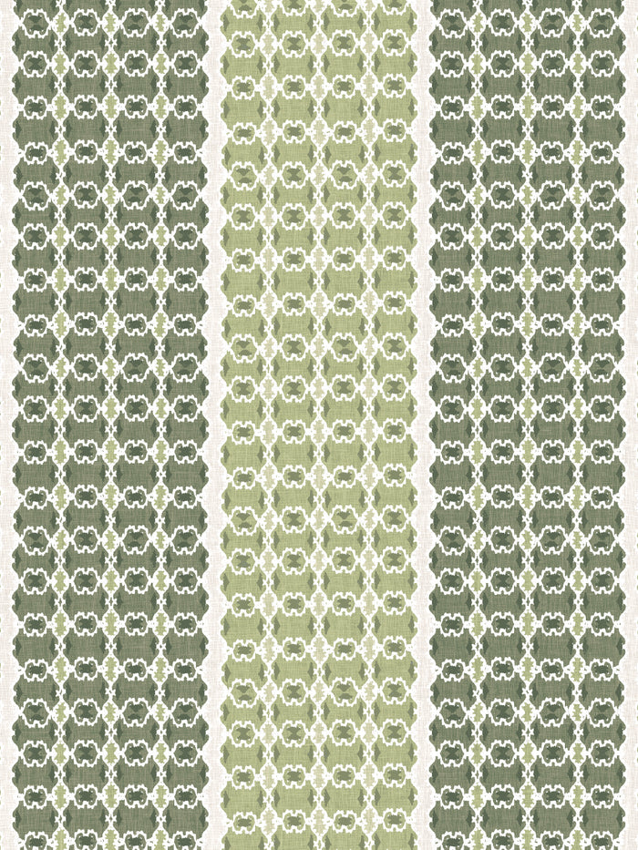 'Medallion Stripe' Wallpaper by Nathan Turner - Green