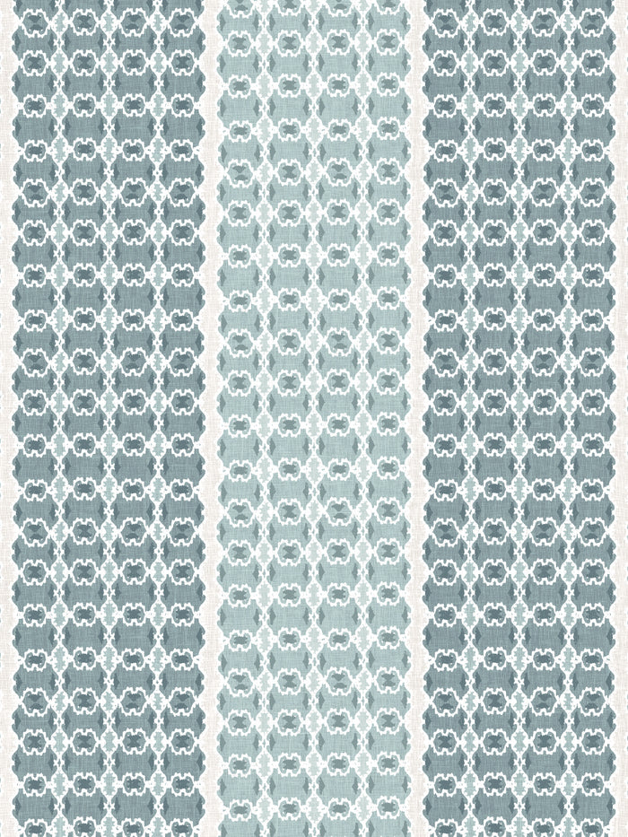 'Medallion Stripe' Wallpaper by Nathan Turner - Seafoam