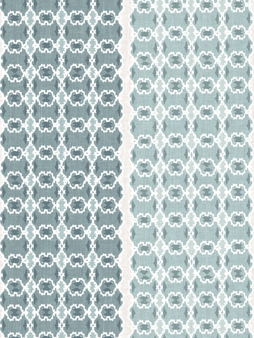 'Medallion Stripe' Wallpaper by Nathan Turner - Seafoam