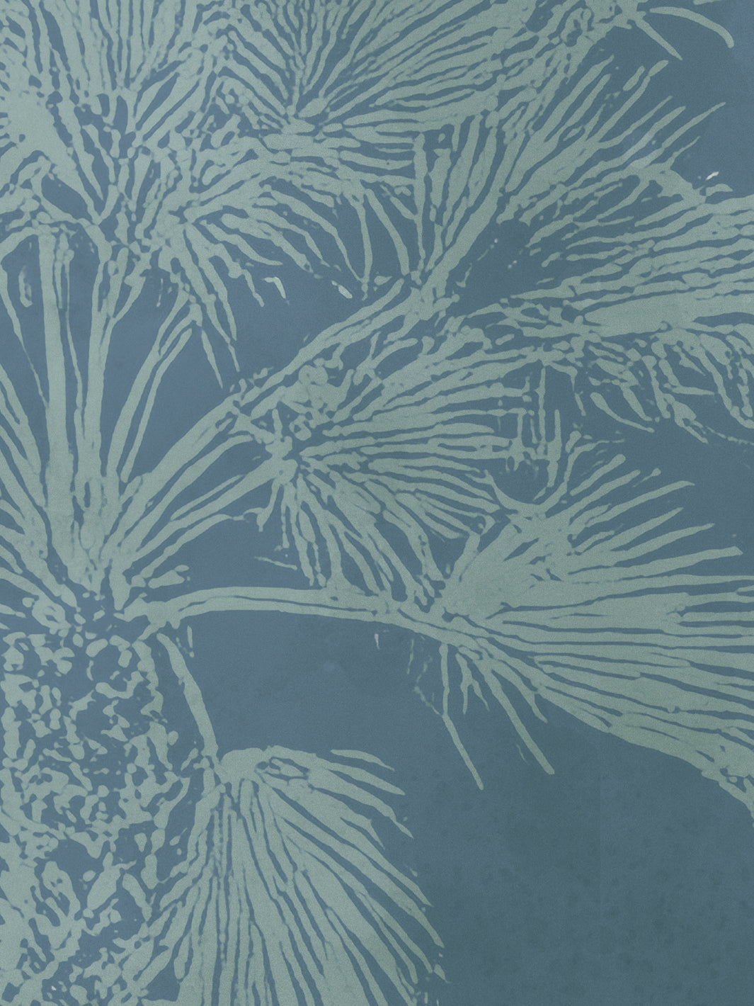 'Midnight Palm' Mural Wallpaper by Flint Wood & Hicks - All Blue