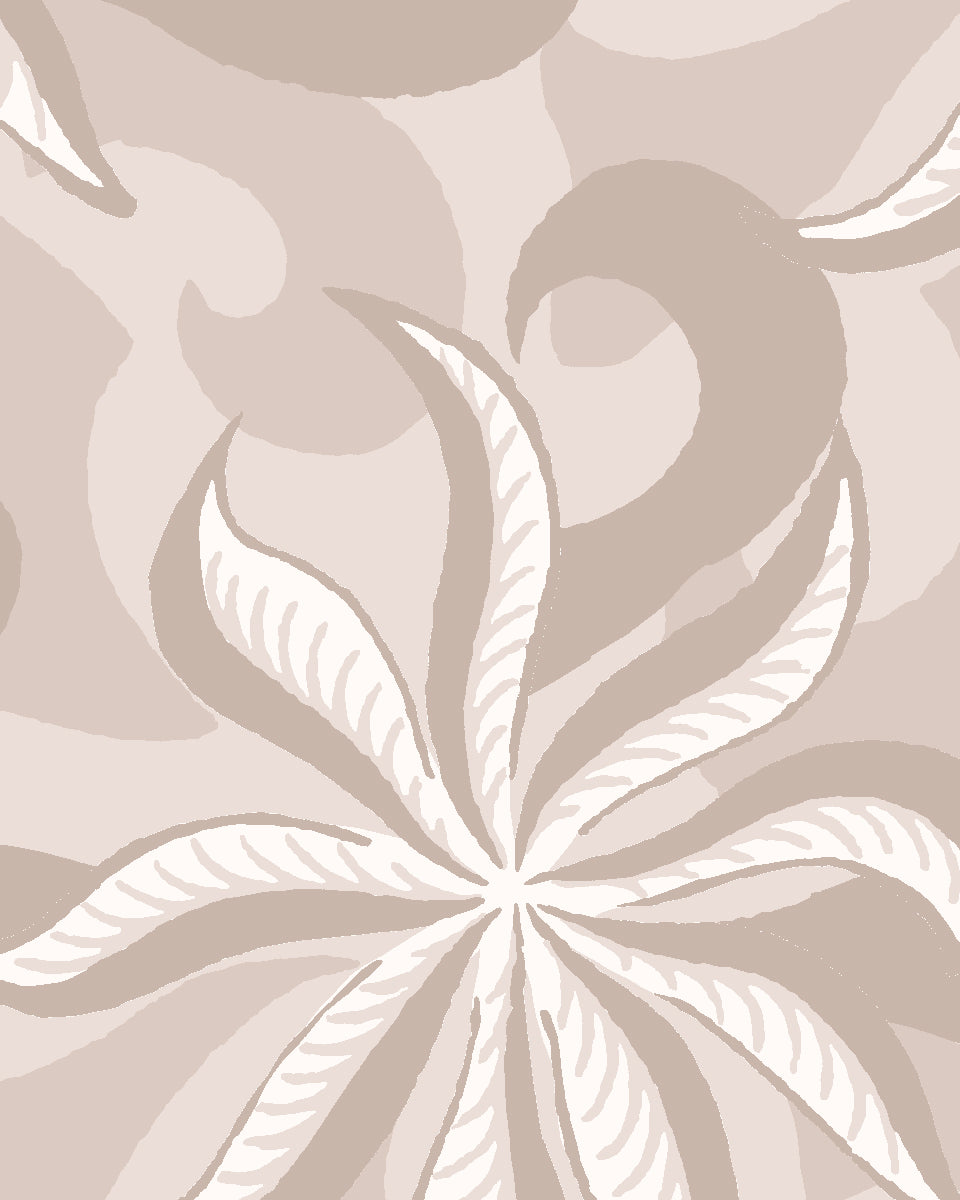 'Multi Frisée' Wallpaper by Clare V. - Dove Bisque Cream
