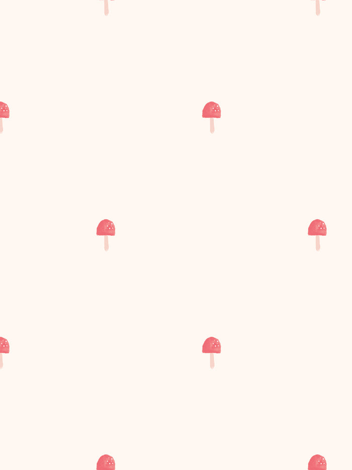'Mushrooms' Wallpaper by Meri Meri - Cream