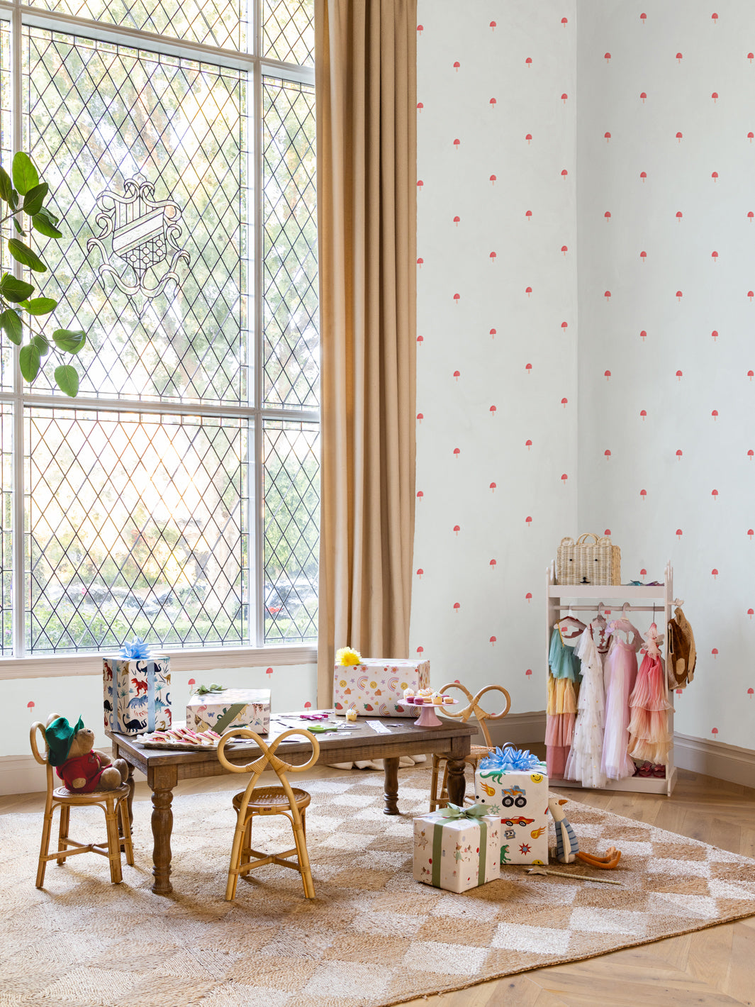 'Dinosaur Kingdom' Gift Wrap by Meri Meri - White