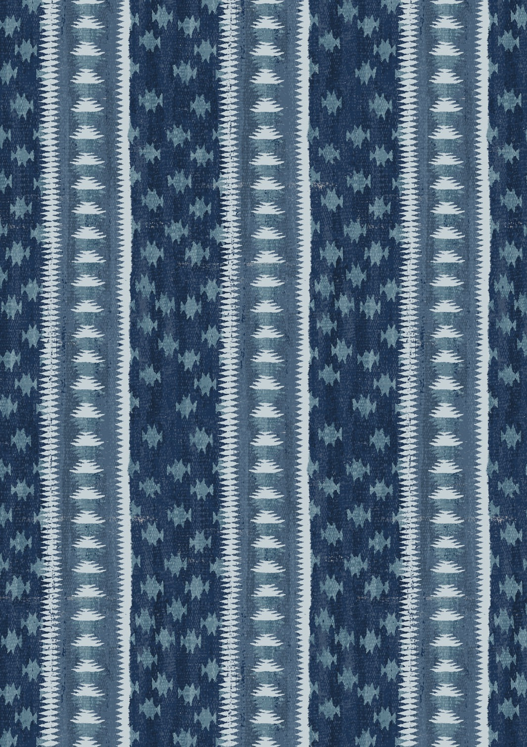 'NorthStar Stripe' Linen Fabric by Nathan Turner - Dark Blue