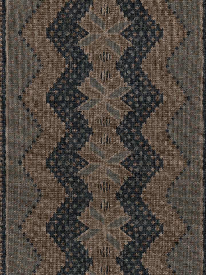 'Northstar Blanket' Burlap Wallpaper by Nathan Turner - Blue Brown