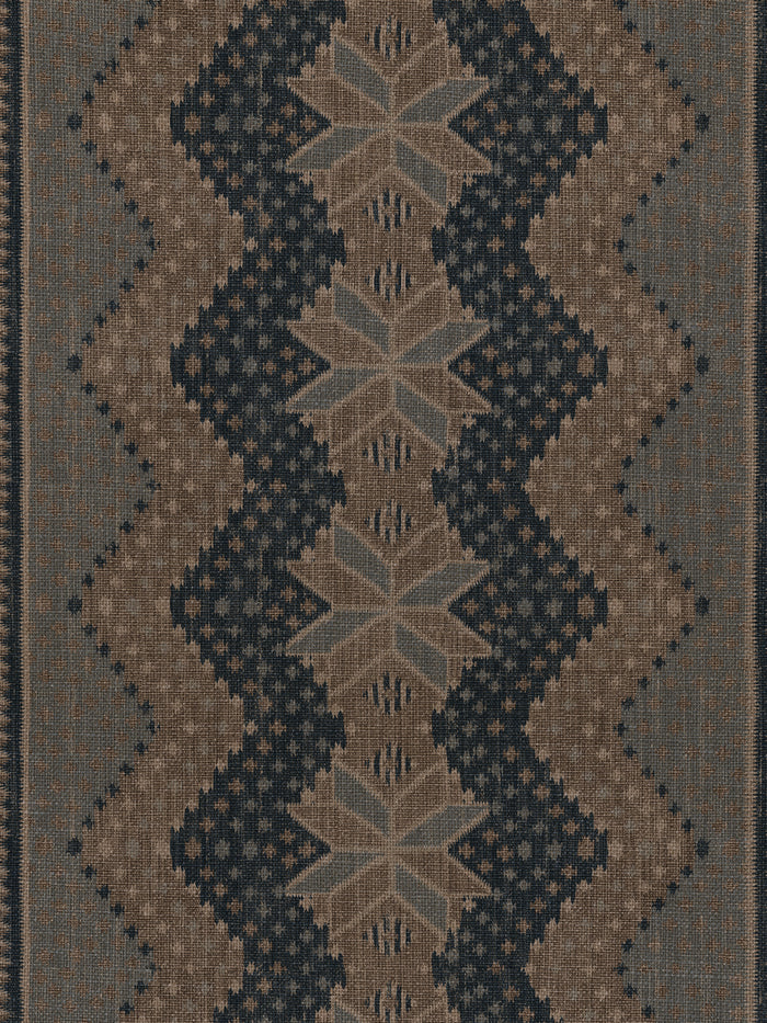 'Northstar Blanket' Burlap Wallpaper by Nathan Turner - Blue Brown