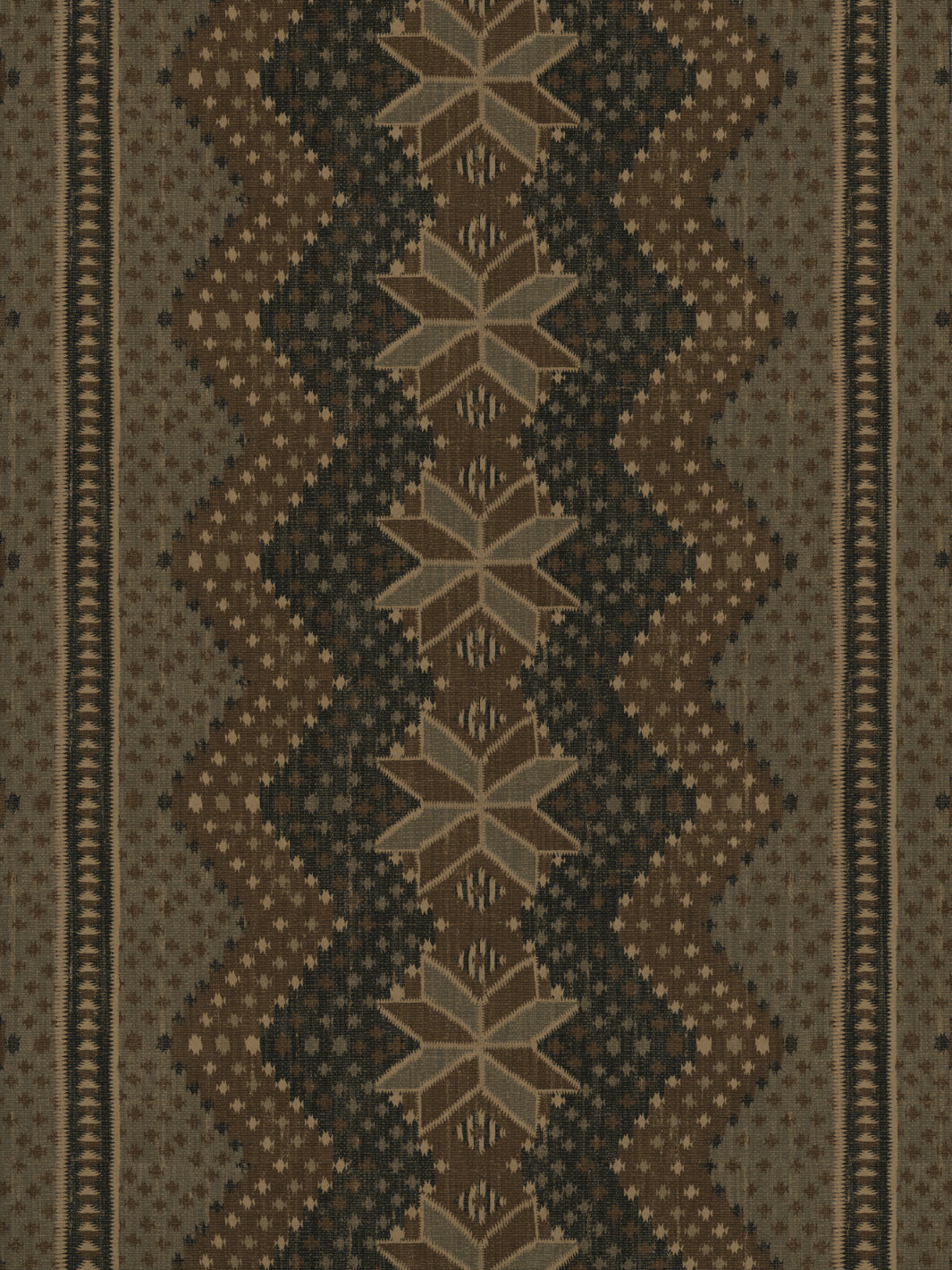 'Northstar Blanket' Kraft Wallpaper by Nathan Turner - Blue Brown