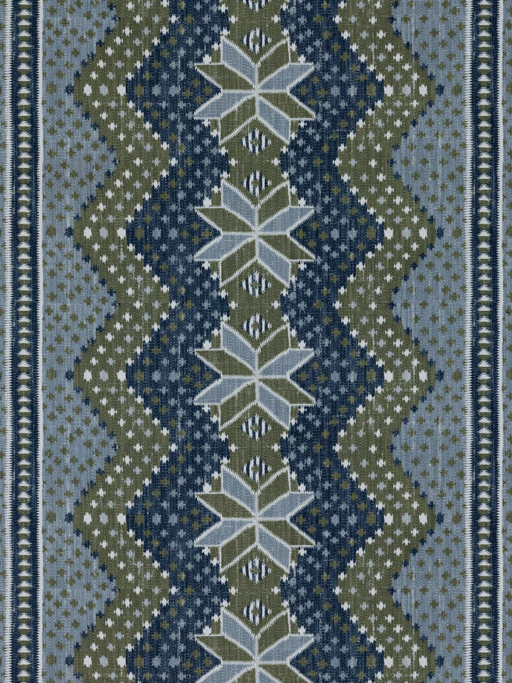 northstar blanket linen fabric by nathan turner blue army