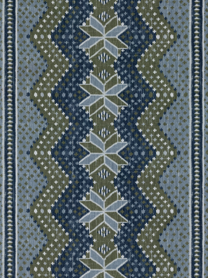 northstar blanket linen fabric by nathan turner blue army