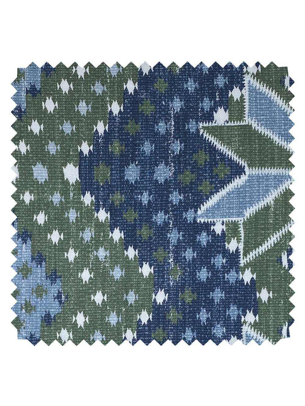 northstar blanket linen fabric by nathan turner blue army