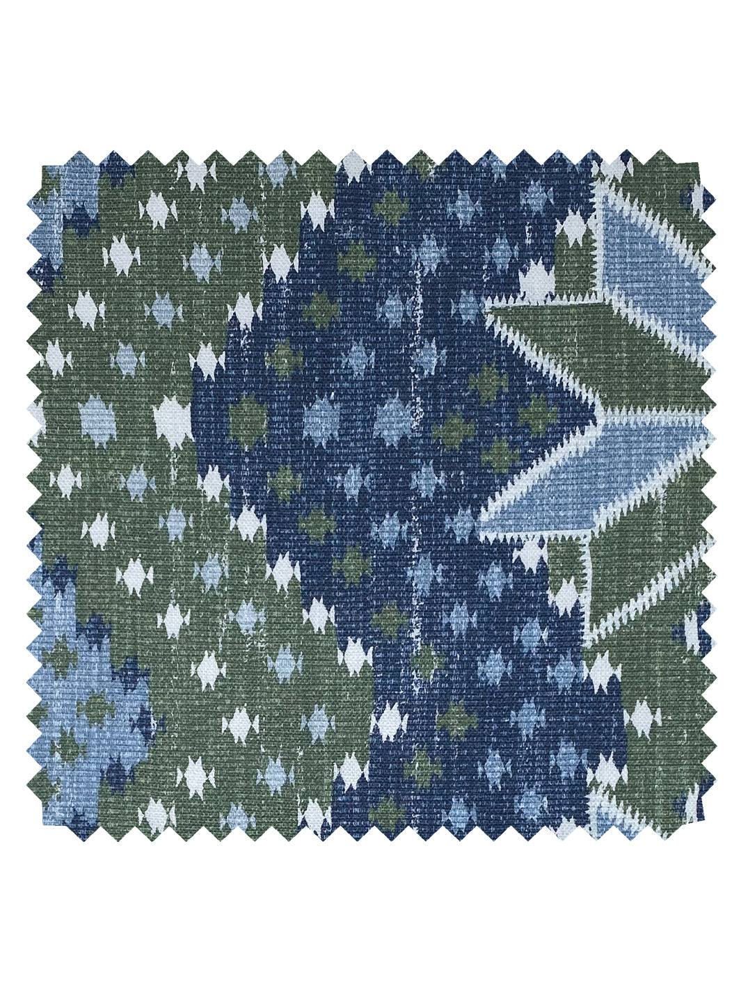 northstar blanket linen fabric by nathan turner blue army