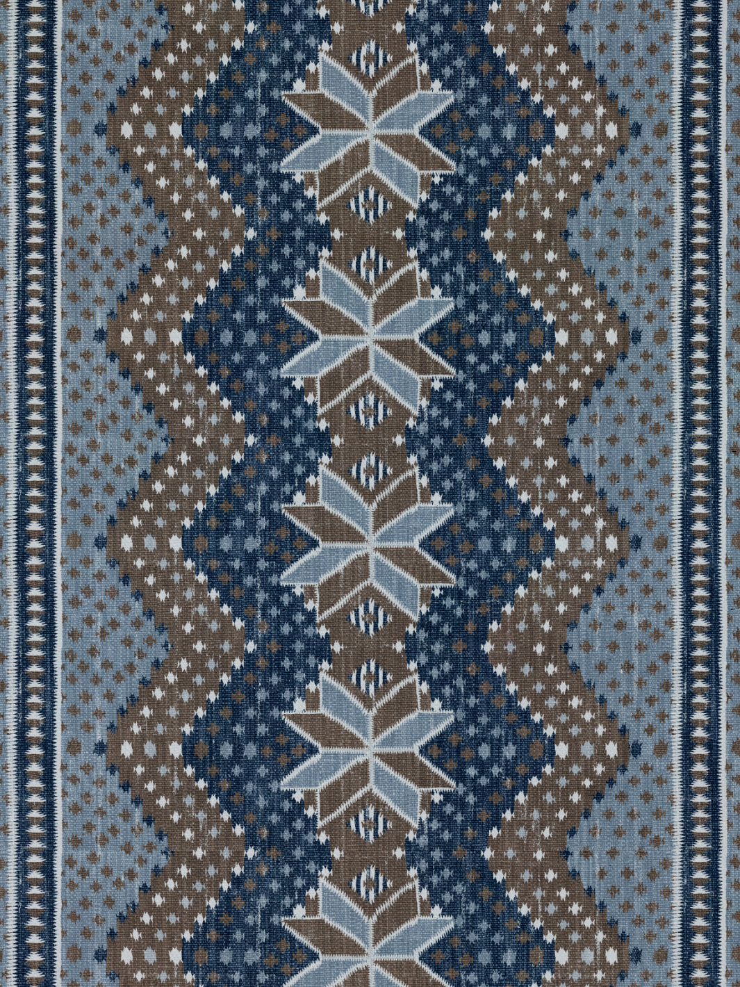 northstar blanket linen fabric by nathan turner blue brown