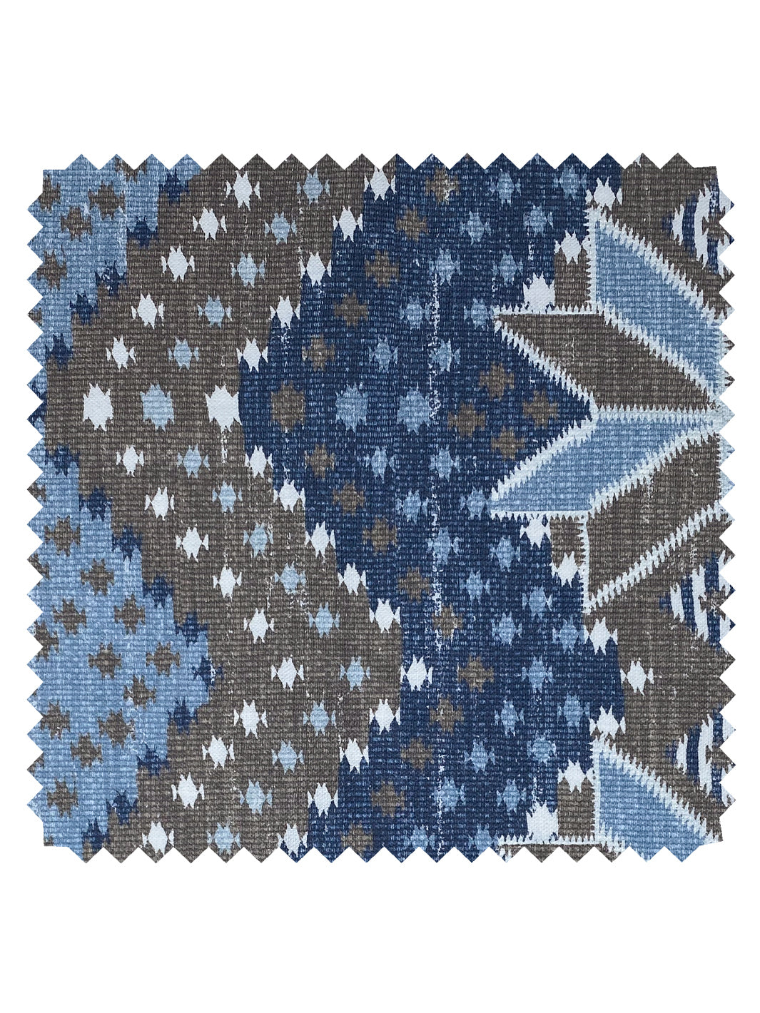 northstar blanket linen fabric by nathan turner blue brown