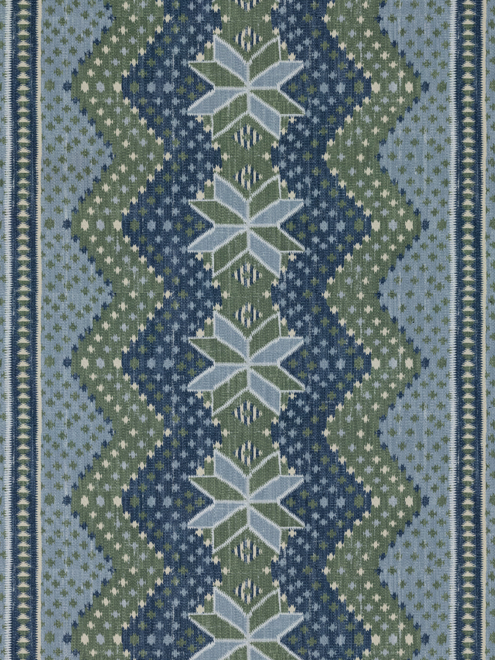 northstar blanket linen fabric by nathan turner blue green