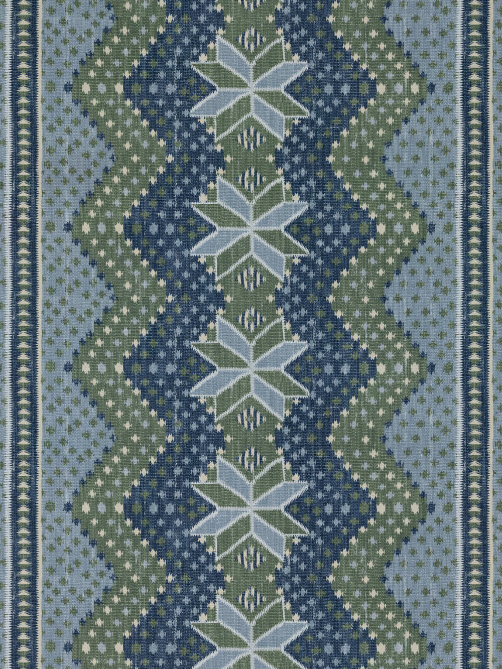northstar blanket linen fabric by nathan turner blue green
