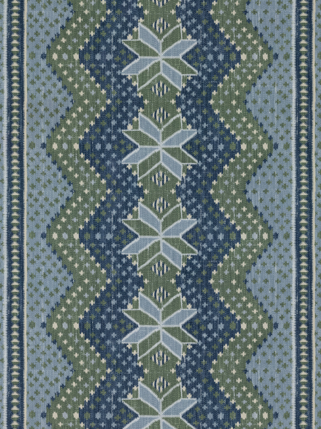 northstar blanket linen fabric by nathan turner blue green