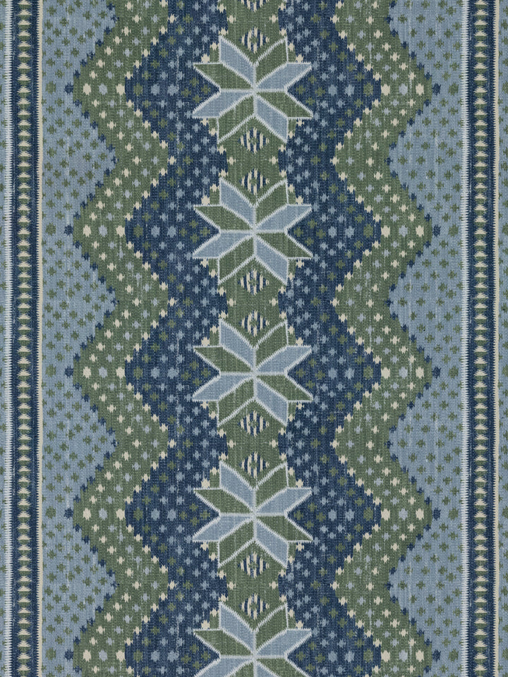 northstar blanket linen fabric by nathan turner blue green