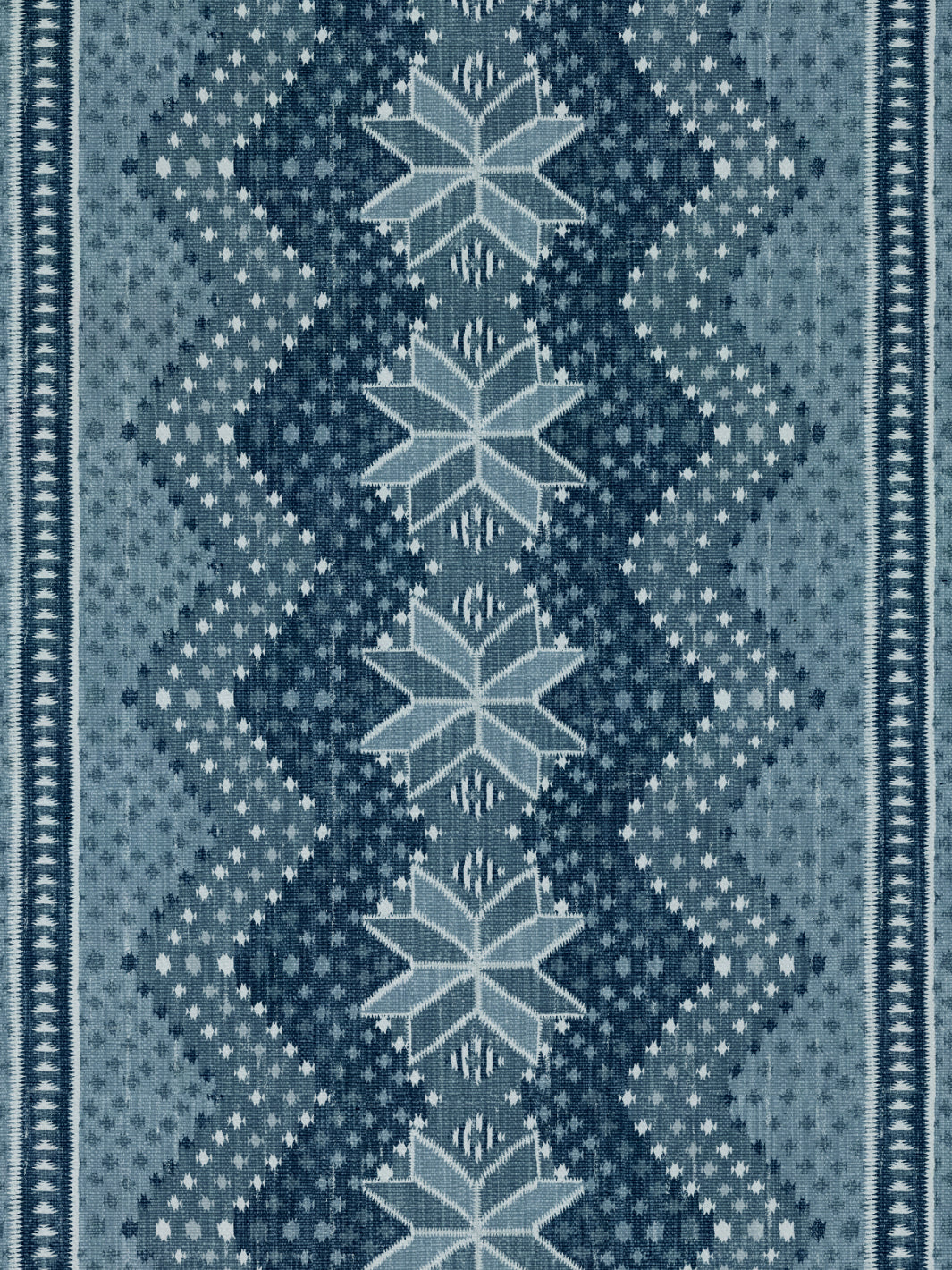 'Northstar Blanket' Linen Fabric by Nathan Turner - Blue
