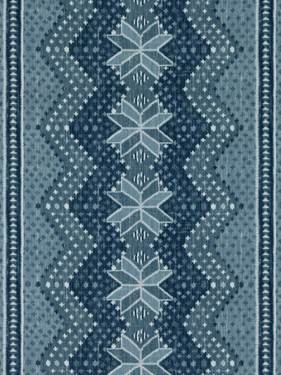 'Northstar Blanket' Linen Fabric by Nathan Turner - Blue