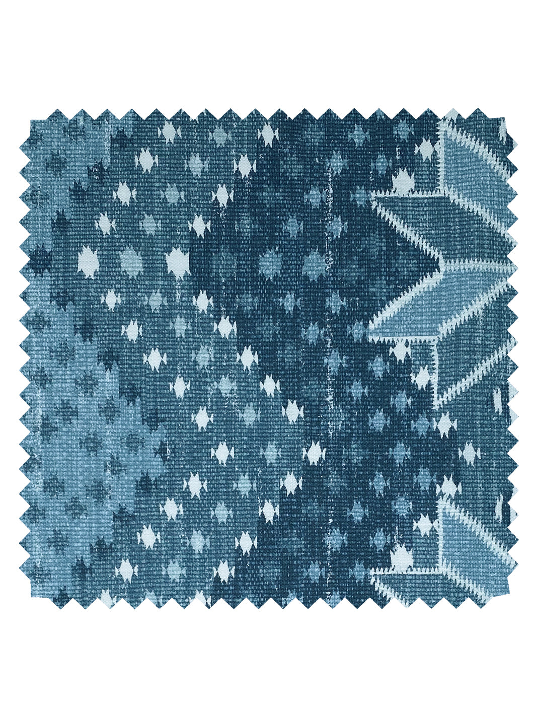 'Northstar Blanket' Linen Fabric by Nathan Turner - Blue