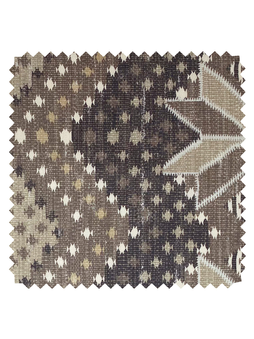 'Northstar Blanket' Linen Fabric by Nathan Turner - Brown