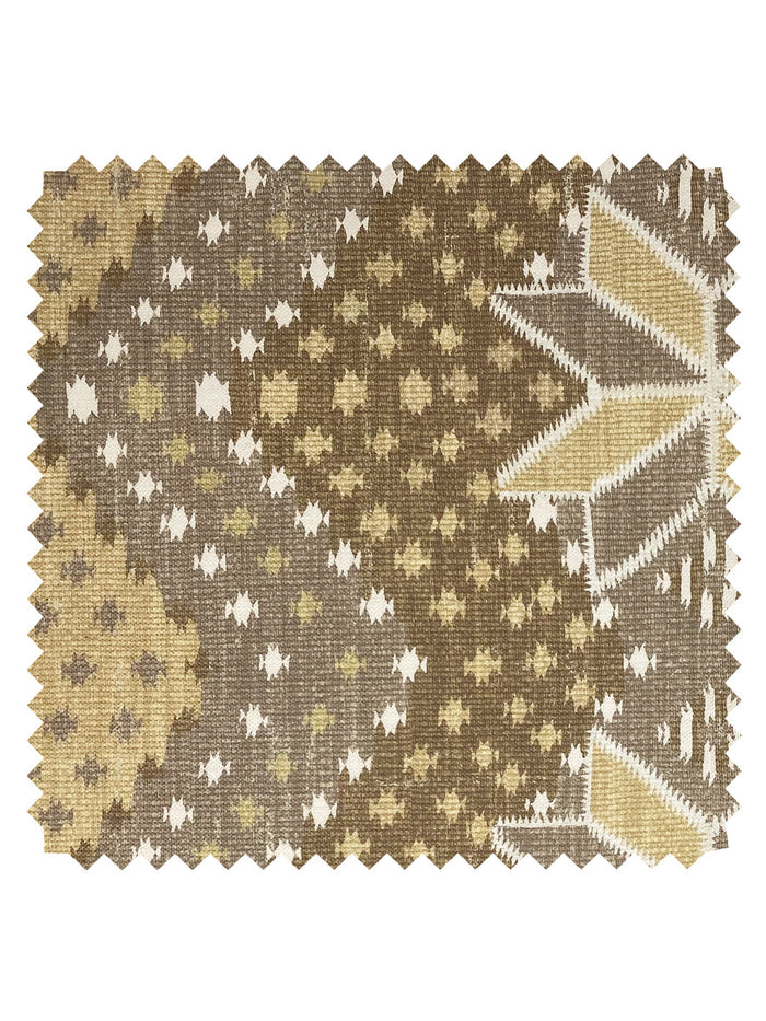 'Northstar Blanket' Linen Fabric by Nathan Turner - Mustard