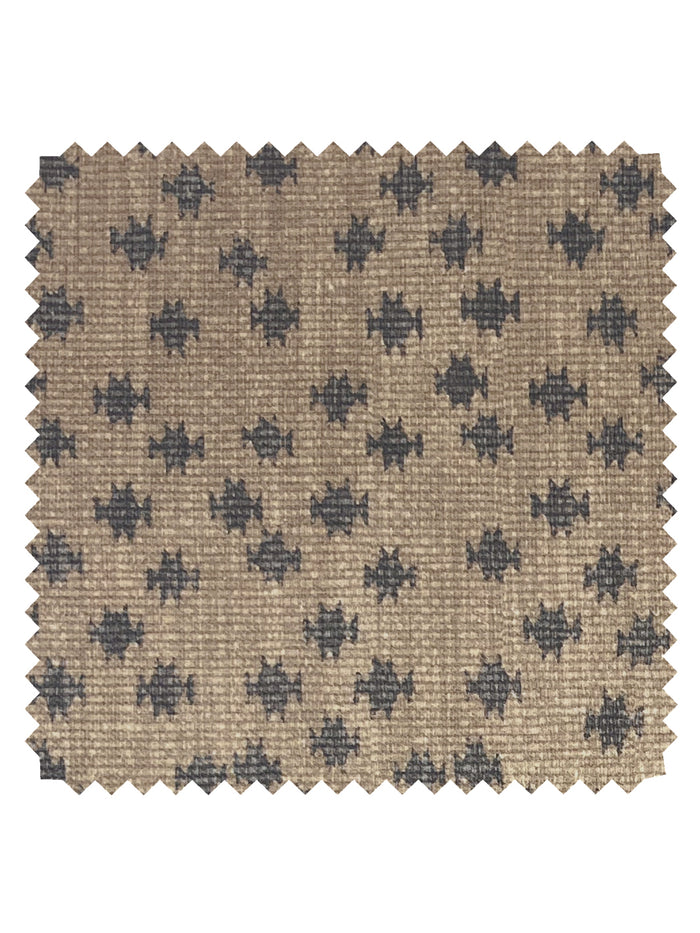 Northstar Star' Linen Fabric by Nathan Turner - Brown